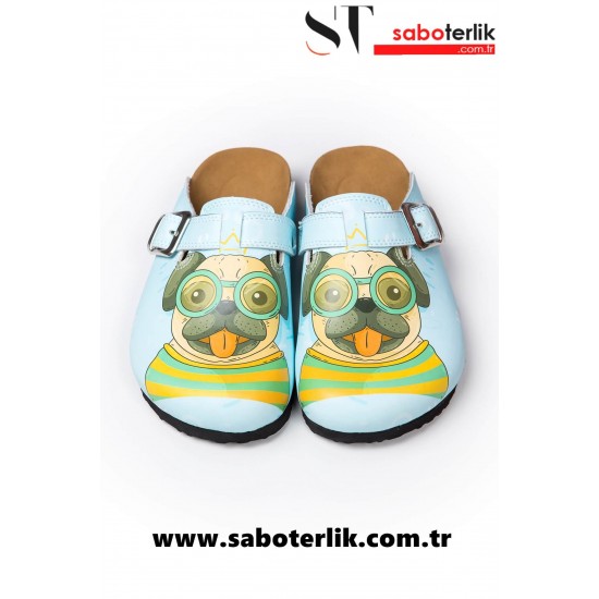 Mantar Taban Pug Desenli Ortopedik Sabo Terlik