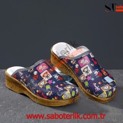 Ortopedik Hayvan Figürlü Brown Bayan Sabo Terlik  