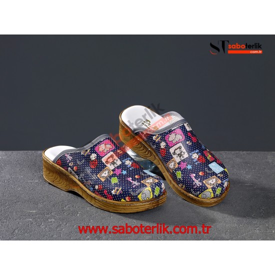 Ortopedik Hayvan Figürlü Brown Bayan Sabo Terlik