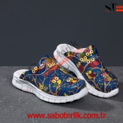 Cushy Ortopedik Lacivert Baykuşlu Sabo Terlik  