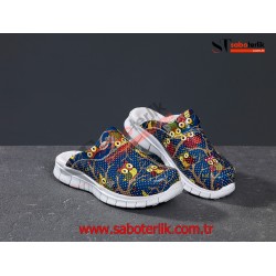 Cushy Ortopedik Lacivert Baykuşlu Sabo Terlik  