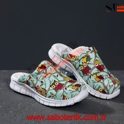Cushy Ortopedik Yeşil Baykuşlu Sabo Terlik  