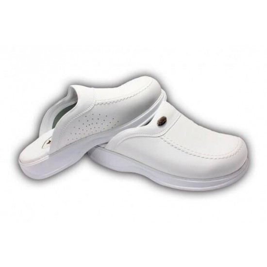 Erkek Beyaz Ortopedik  Sabo Terlik
