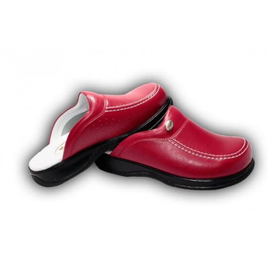 Erkek Kırmızı Ortopedik  Sabo Terlik