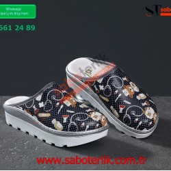 Ortopedik Lacivert Ayıcıklı Traktör Taban Sabo Terlik  