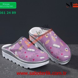 Ortopedik Yarabandı Lila Traktör Taban Sabo Terlik  