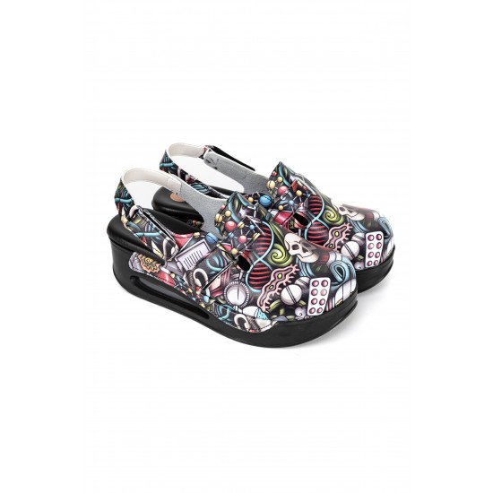 Bantlı Tam Ortopedik Kurukafa Temalı Kadın Orijinal 2024 Airmax Sabo Terlik