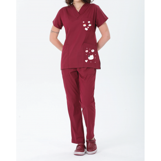 2024 Özel Tasarım Forma Koleksiyonu Likralı Flex Kumaş Scrubs Takım