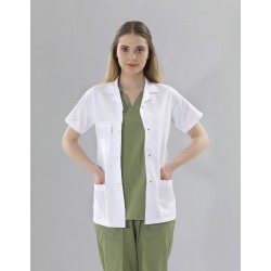 Bayan Doktor  Kısa Kol Beyaz Önlük  Bayan Doktor  Kısa Kol Beyaz Önlük