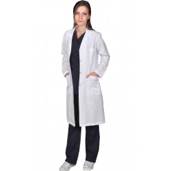 Bayan Doktor Hakim Yaka Uzun Boy Önlük 