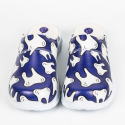 Cushy Ortopedik Lacivert Diş Temalı Siyah Taban Sabo Terlik  