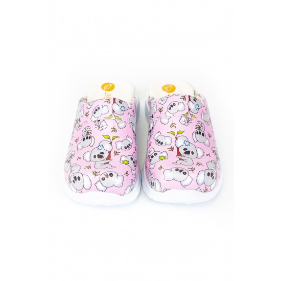 Cushy Ortopedik Pembe Koala Beyaz Taban Sabo Terlik