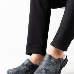 Erkek Koyu Kamuflaj Ortopedik Sabo Terlik 