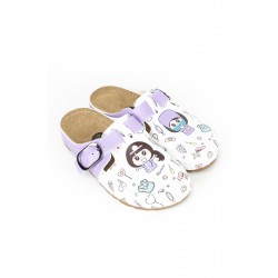 5 Nokta Anatomik Terlik Mor Aşçı Desenli Sabo 5 Nokta Anatomik Terlik Mor Aşçı Desenli Sabo