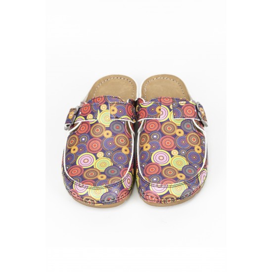 5 Nokta Anatomik Terlik Sabo Renkli Daire Desenli