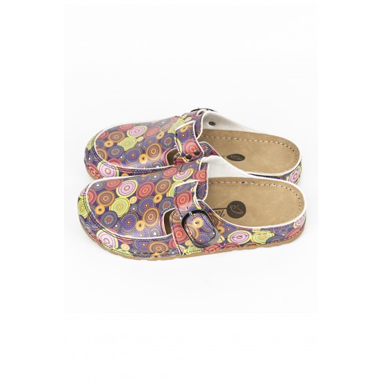 5 Nokta Anatomik Terlik Sabo Renkli Daire Desenli