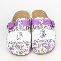 5 Nokta Anatomik Terlik Sabo Mor Make Up Desenli