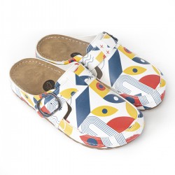 5 Nokta Anatomik Terlik Sabo Renkli Geometrik Desenli