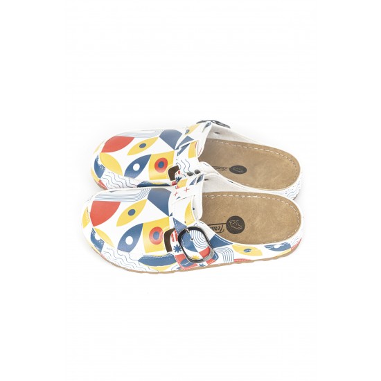 5 Nokta Anatomik Terlik Sabo Renkli Geometrik Desenli