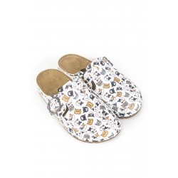 5 Nokta Anatomik Terlik Sabo Hayvan Yüzleri Desenli