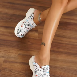 Steteskop Desenli Ortopedik Ortopedik Bayan Sabo Terlik