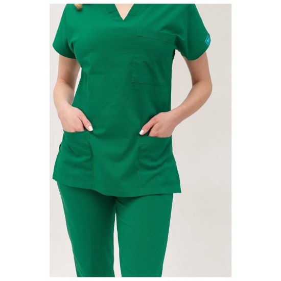 Ameliyathane Yeşili Likralı Forma Takım Flex Kumaş Scrubs Ameliyathane Yeşili Likralı Forma Takım Flex Kumaş Scrubs