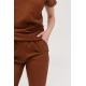 Kahverengi Likralı Forma Takım Flex Kumaş Scrubs