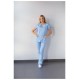 Açık Mavi Likralı Forma Takım Flex Kumaş Scrubs
