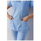 Açık Mavi Likralı Forma Takım Flex Kumaş Scrubs