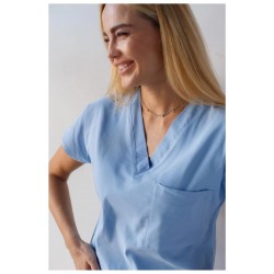 Açık Mavi Likralı Forma Takım Flex Kumaş Scrubs Açık Mavi Likralı Forma Takım Flex Kumaş Scrubs