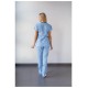 Açık Mavi Likralı Forma Takım Flex Kumaş Scrubs