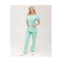 Mint Yeşili Likralı Forma Takım Flex Kumaş Scrubs 