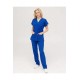 Saks Mavi Likralı Forma Takım Flex Kumaş Scrubs