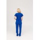Saks Mavi Likralı Forma Takım Flex Kumaş Scrubs