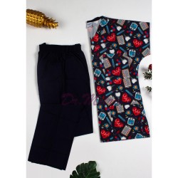 Lacivert Hastane Temalı Likralı Greys Cerrahi Takım