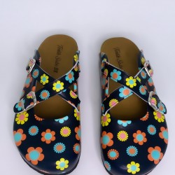 Mantar Taban Zikzak Büyük Çiçekli Ortopedik Sabo Terlik