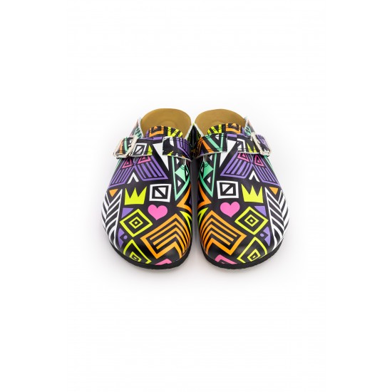 Mantar Taban Karışık Desenli Ortopedik Sabo Terlik