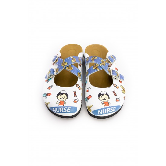 Mantar Taban Zik Zak Nurse Desenli Ortopedik Sabo Terlik