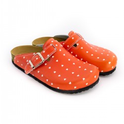 Mantar Taban Kırmızı Puantiye Ortopedik Sabo Terlik