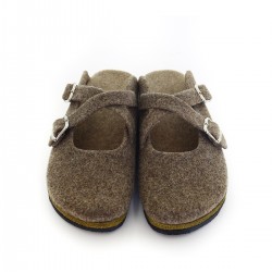 Mantar Taban Kahverengi Keçe Ortopedik Sabo Terlik