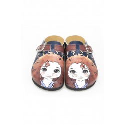 Mantar Taban Ginger Kız Desenli Ortopedik Sabo Terlik