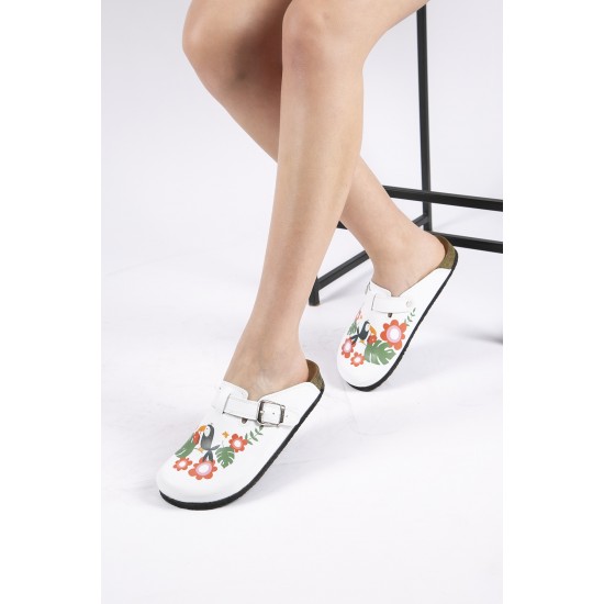 Mantar Taban Papağan Desenli Ortopedik Sabo Terlik