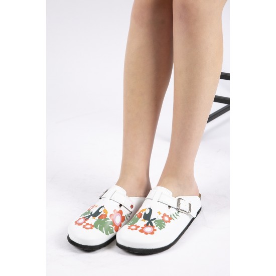 Mantar Taban Papağan Desenli Ortopedik Sabo Terlik