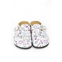 Mantar Taban Cerrahi Desenli Ortopedik Sabo Terlik