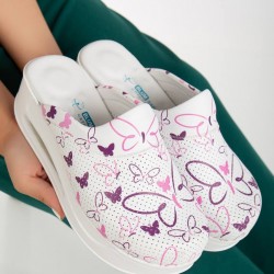 2025 Kadın Pudra Kelebek Desenli Ortopedik Airmax Sabo Terlik