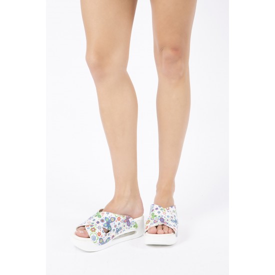 Kelebek Desenli Çapraz Air Sandalet Sabo Terlik