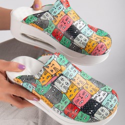 Kedi Desenli Ortopedik Airmax Sabo Terlik 