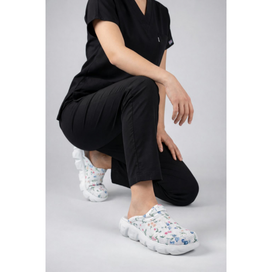 Konfor Hafif Taban Ortopedik Çiçekli Sabo Terlik