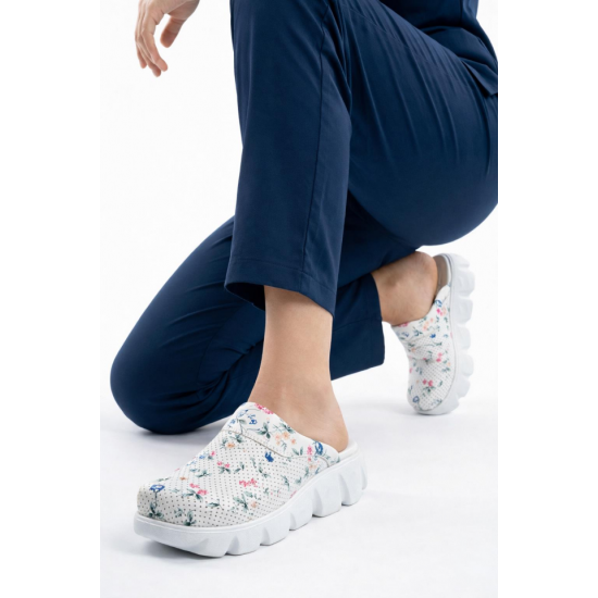 Konfor Hafif Taban Ortopedik Çiçekli Sabo Terlik