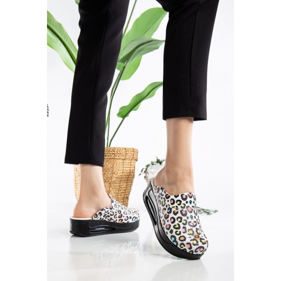 Leopar Desenli Ortopedik Airmax Sabo Terlik